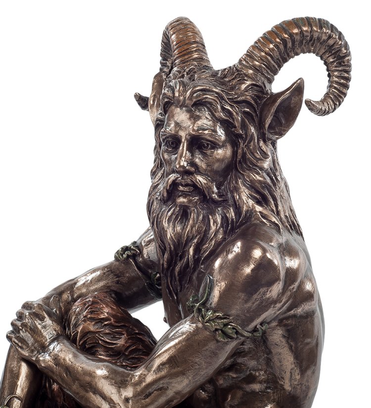 Статуэтка Пан - бог рыбаков и пастухов Veronese WS-197, портретный вид