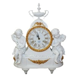 Часы из фарфора Два ангела