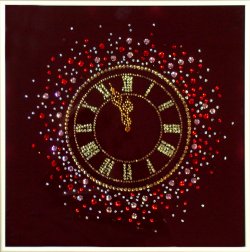 Картина Часы c кристаллами Swarovski