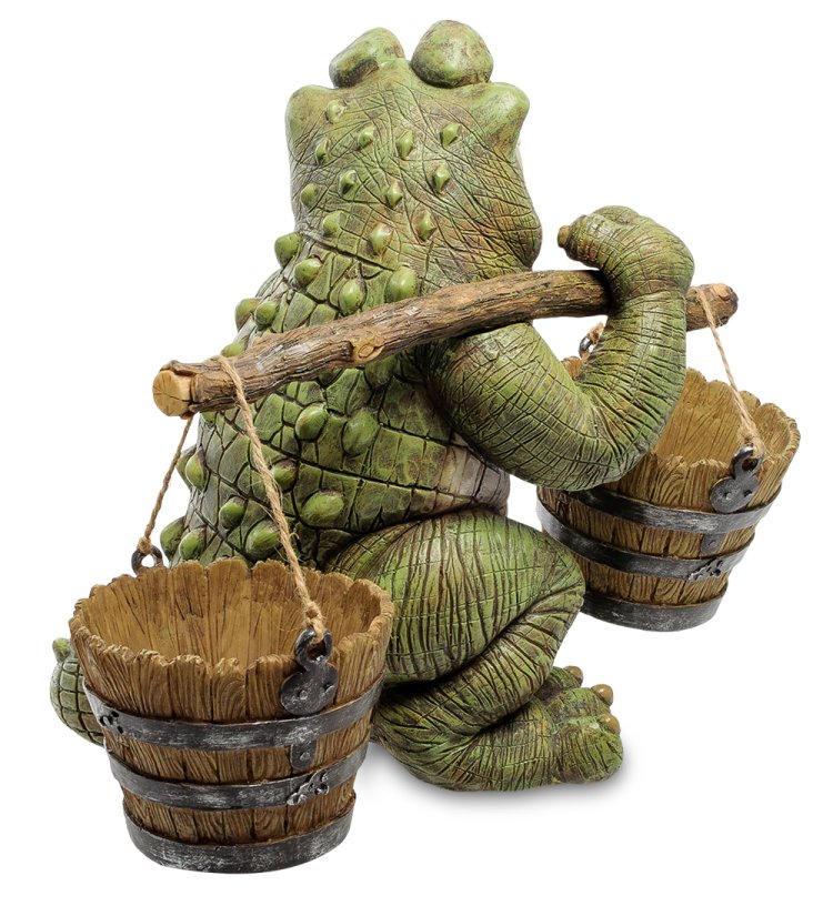 Кашпо Крокодил с коромыслом Sealmark GG-4743-LC, оборотная сторона