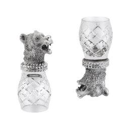 Водочный набор из двух рюмок Медведь