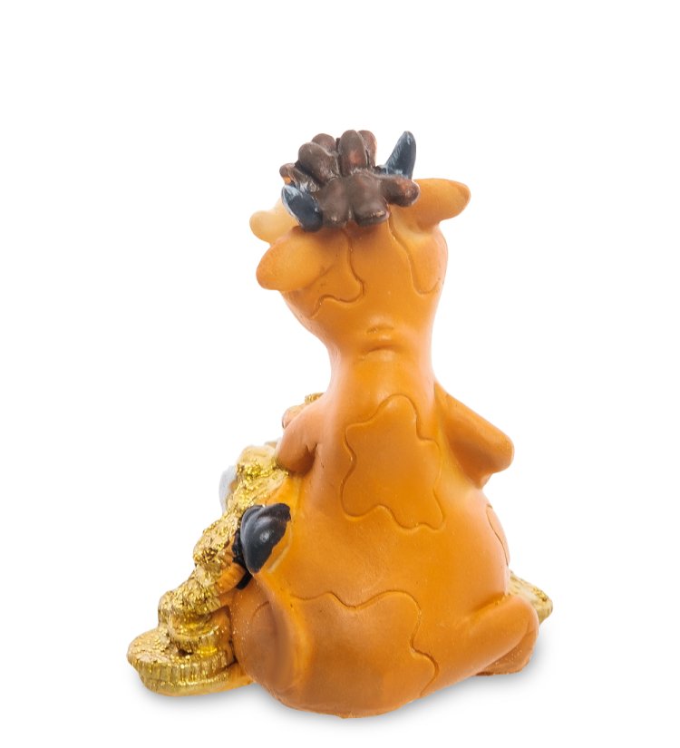 Статуэтка Символ 2021 года - Бык с монетами Козерог AF-1018/ 1, фотография со спины