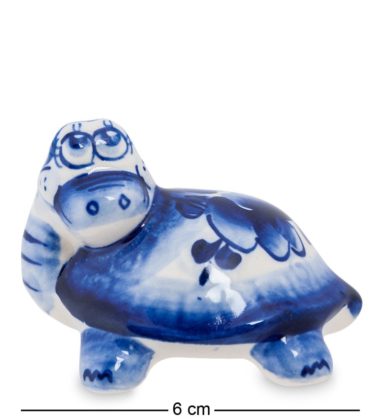 Фигурка Черепаха Голубая гжель ГЛ-277