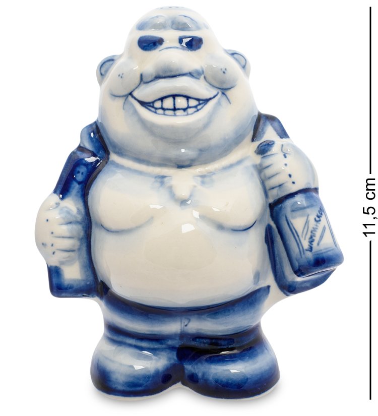 Статуэтка Новый русский Голубая гжель ГЛ-457