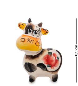 Статуэтка Бык Веня символ 2021 года Цветная гжель