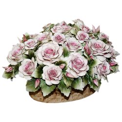 Фигурка их фарфора корзина Роз