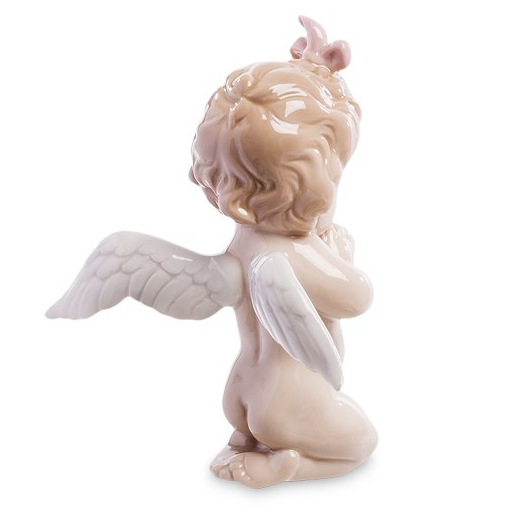 Статуэтка из фарфора Молящийся Ангелочек Девочка Pavone JP-35/ 2, оборотная сторона