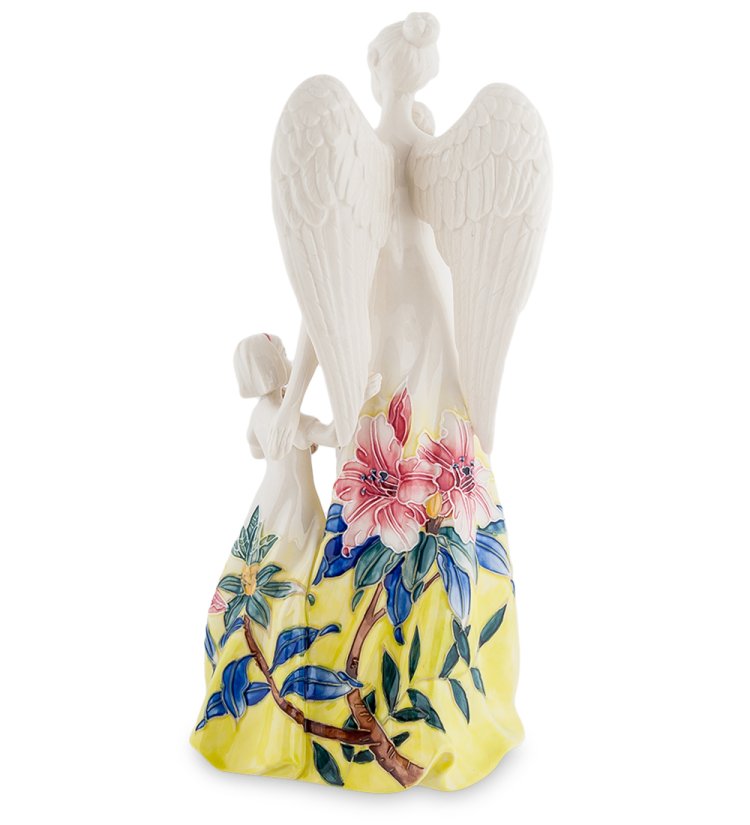 Статуэтка из фарфора Девушка Ангел и детьми Pavone JP-96/ 7, фотография со спины