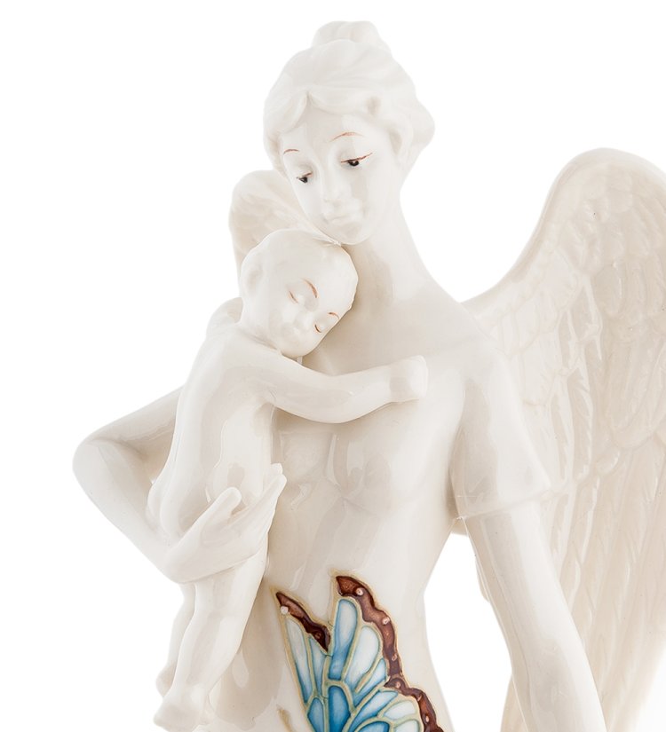 Статуэтка из фарфора Девушка Ангел и детьми Pavone JP-96/ 7, фотография крупным планом