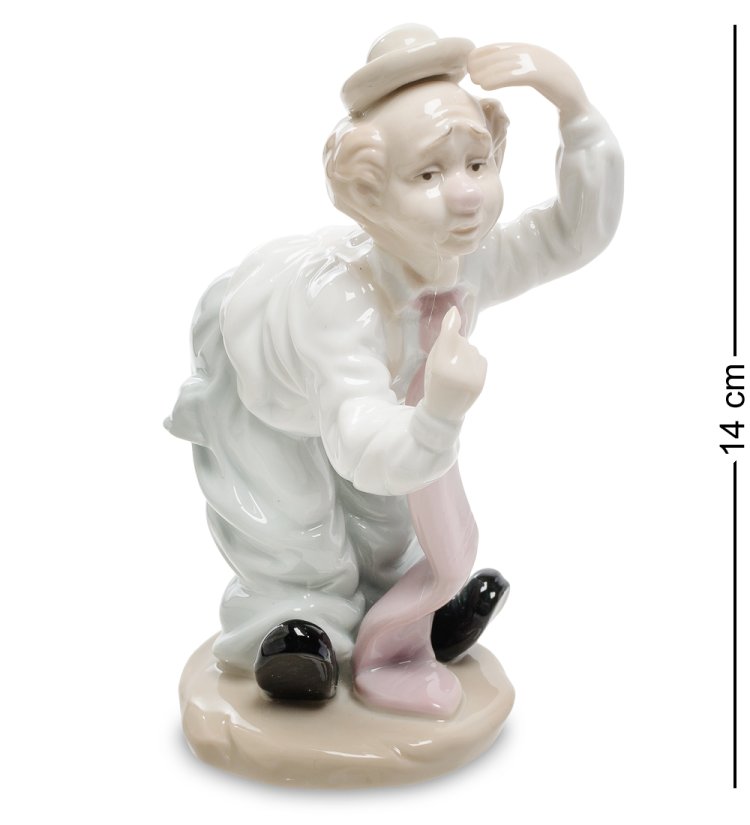 Статуэтка из фарфора Клоун в длинном галстуке Pavone JP-19/ 4