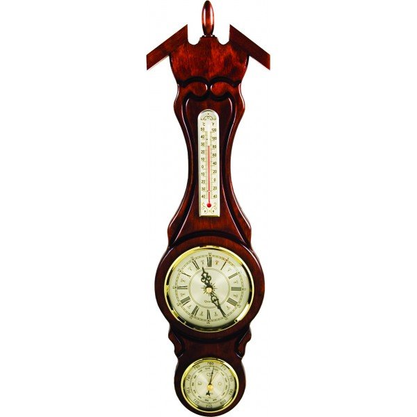 Часы настенные с термометром и барометром Бриг М-58-Ч