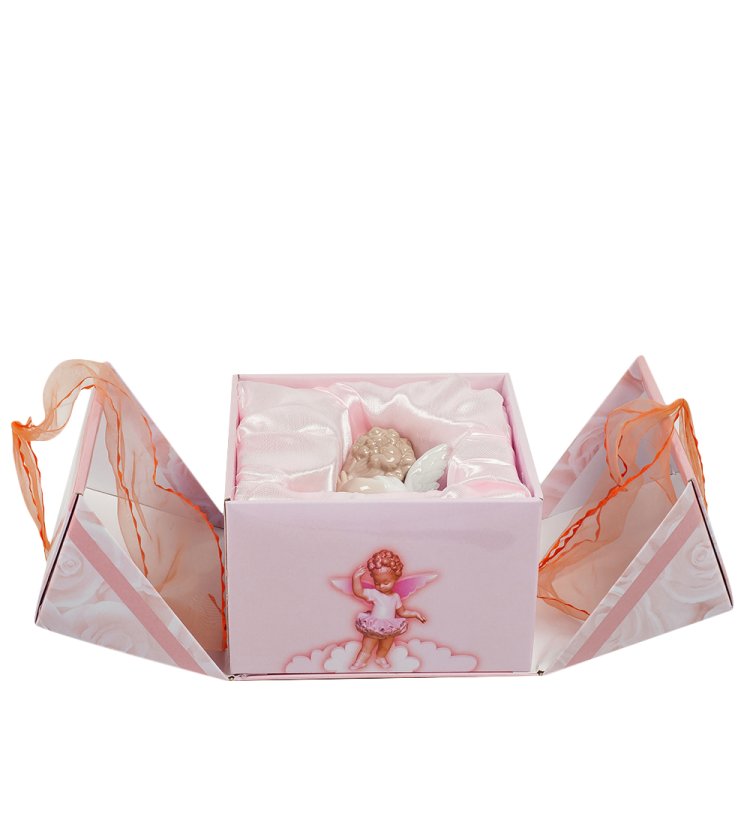 Статуэтка из фарфора Балерина ангелочек Pavone JP-27/32, фотография в упаковке