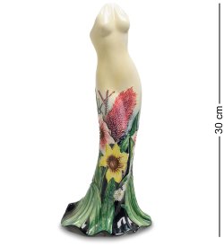 Ваза для цветов в форме Платья с рисунком Подсолнухи