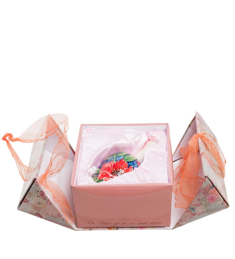 Вазочка из фарфора Цветущий сад Pavone JP-852/ 9, фотография в упаковке