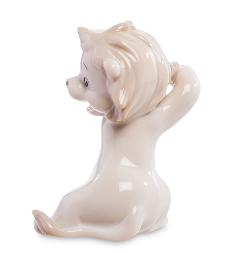 Фигурка из фарфора Львенок Pavone JP-31/12, фотография со спины