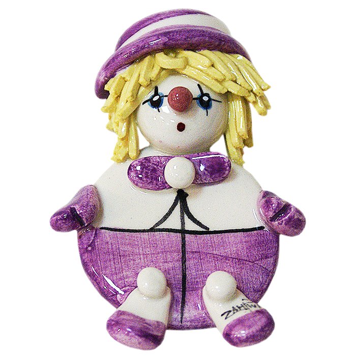 Магнит Клоун сиреневый