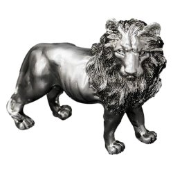 Статуэтка Серебряный Глянцевый Лев