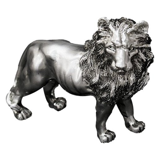 Статуэтка Серебряный Глянцевый Лев Euro Far 0524A