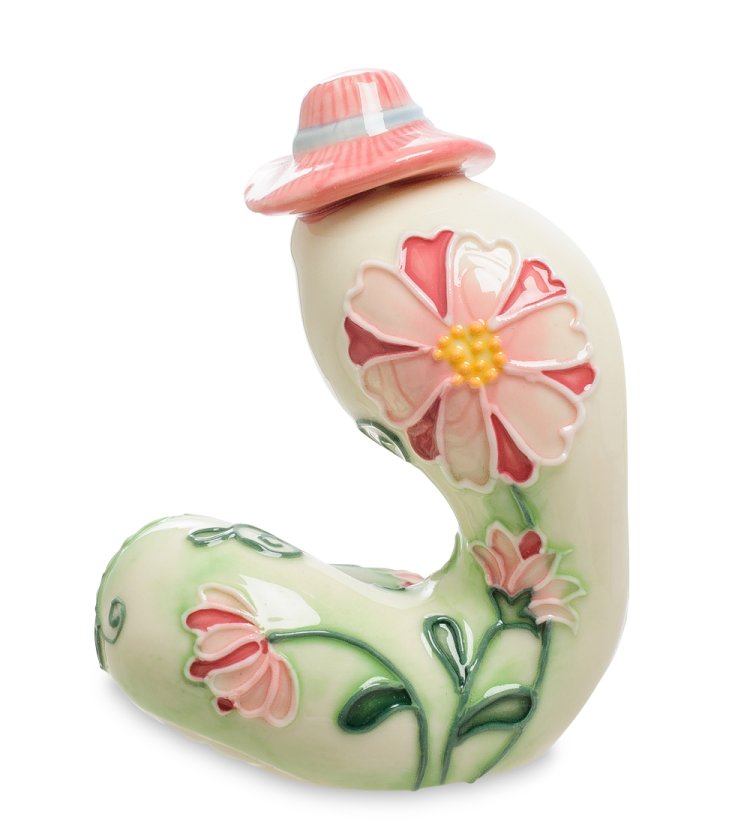 Фигурка из фарфора Курортная Царевна Змея Pavone JP-51/12, оборотная сторона