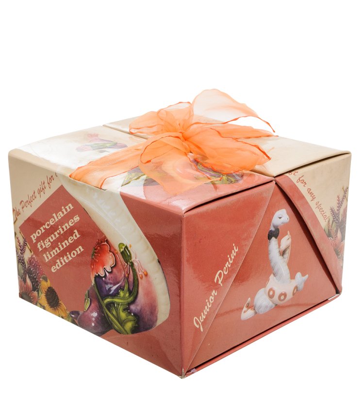 Фигурка из фарфора Курортная Царевна Змея Pavone JP-51/12, упаковка