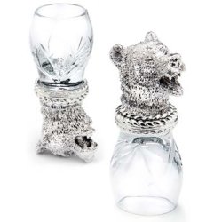Набор для водки из двух рюмок Медведь
