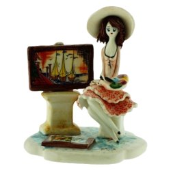 Фарфоровая статуэтка Статуэтка Художница в шляпе
