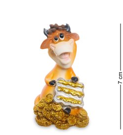 Статуэтка Символ 2021 года - Бык с монетами Водолей