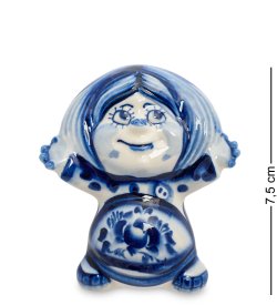 Фигурка домовенок Кузя Голубая гжель