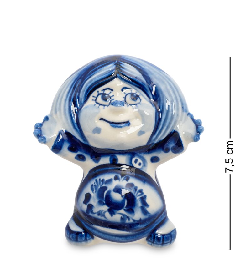 Фигурка домовенок Кузя Голубая гжель ГЛ-455