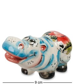Статуэтка Бегемот Цветная гжель
