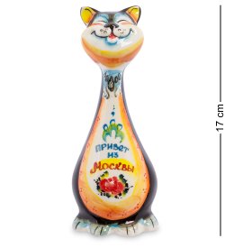 Фигурка Кот Гарик Цветная гжель