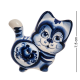 Магнит Кот-Фантик Голубая гжель ГЛ-679