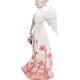 Статуэтка из фарфора Девушка Ангел в бело-розовом платье с корзиной цветов Pavone JP-764/ 7, фотография со спины