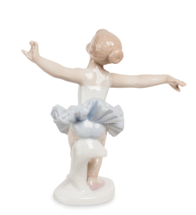Статуэтка из фарфора Девочка Балерина руки в стороны Pavone JP-27/ 18, фотография со спины
