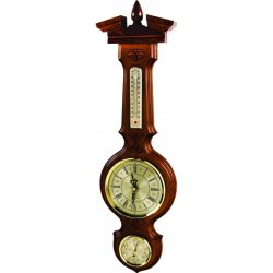 Часы с термометром и барометром настенные