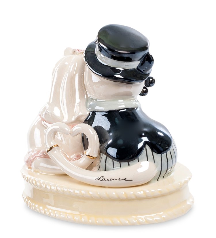 Статуэтка из фарфора Кошачья Пара Молодожены Pavone CMS-31/47, фотография со спины