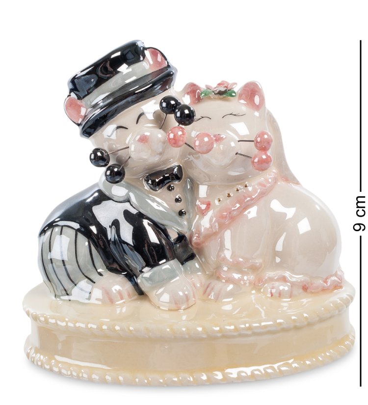 Статуэтка из фарфора Кошачья Пара Молодожены Pavone CMS-31/47