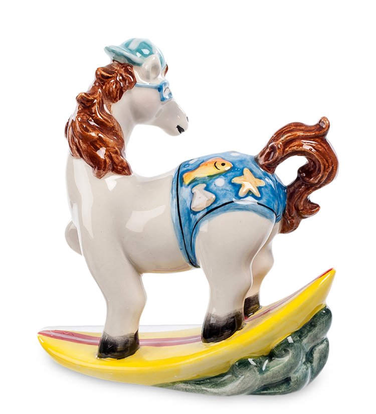 Статуэтка из керамики Лошадь Серфингист Pavone CMS-47/ 5, фотография сбоку