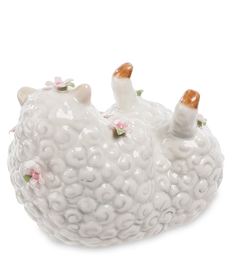 Фигурка из керамики радостная Овечка Pavone CMS-49/ 5, фотография сбоку