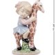Статуэтка из фарфора Девочка верхом на жирафе Pavone JP-36/23