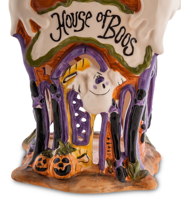 Подсвечник из фарфора Домик призраков Pavone BS-535, вид профиль