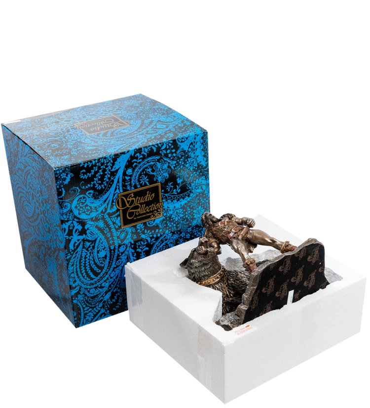 Статуэтка Тюр - бог воинской храбрости и Враг богов - Фенрир Veronese WS-921, упаковочный вид