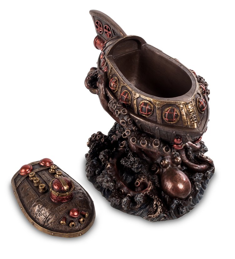 Шкатулка в стиле Стимпанк Подводная лодка Veronese WS-295, разборный вид