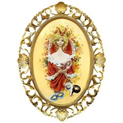 Картина из фарфора Леди с масками