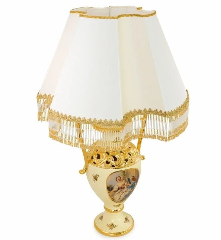 Лампа в форме вазы с ручками коллекция Барокко Migliore De Luxe 27503, фотография сбоку