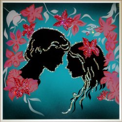 Картина Просто любовь c кристаллами Swarovski