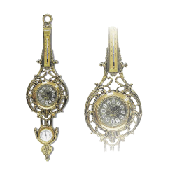 Настенные часы Металлическая Метеостанция