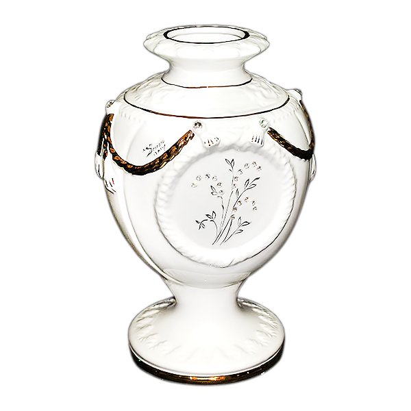 Ваза для цветов Золотые детали красных роз Ceramiche Ferraro R 986/G, оборотная сторона