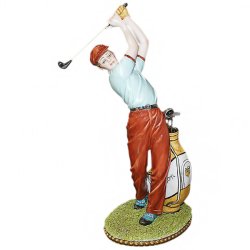 Фарфоровая статуэтка Гольфист на поле