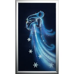 Картина Зимний Вальс c кристаллами Swarovski